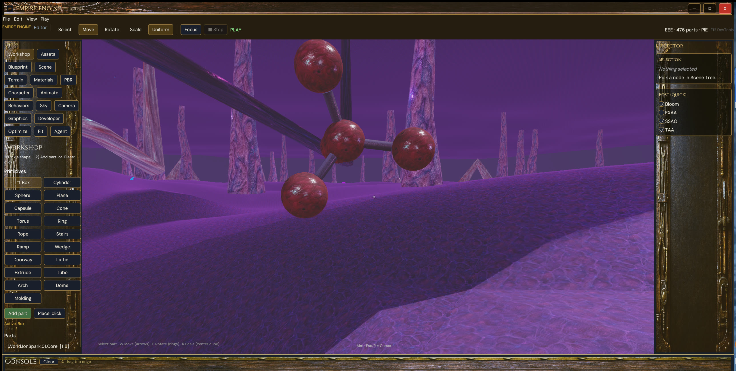 Ion spark structure in the Maker viewport